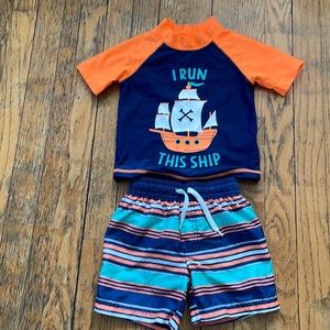 Toddlers/Boys Trunk & Rashguard